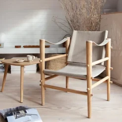 Cinas - Noble Safari stol lys med melange canvas
