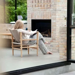 Cinas - Noble Safari stol lys med melange canvas