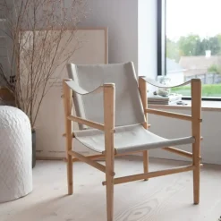 Cinas - Noble Safari stol lys med melange canvas