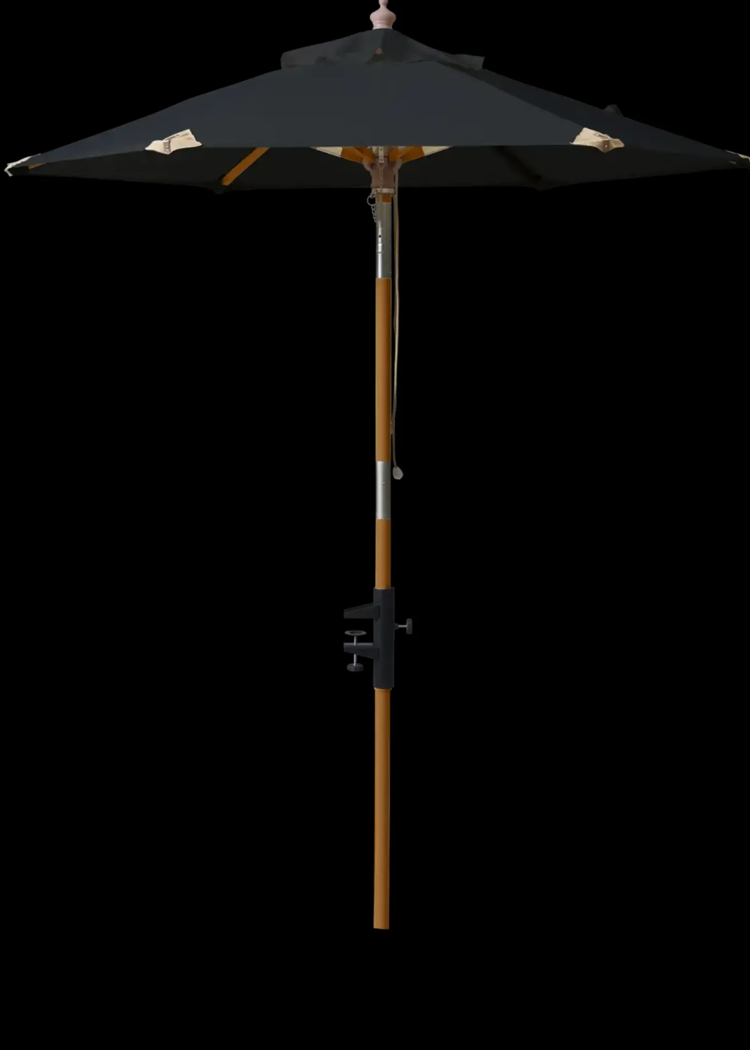Cinas - Parasol (balkon) Ø1,8 m Sort polyester dug