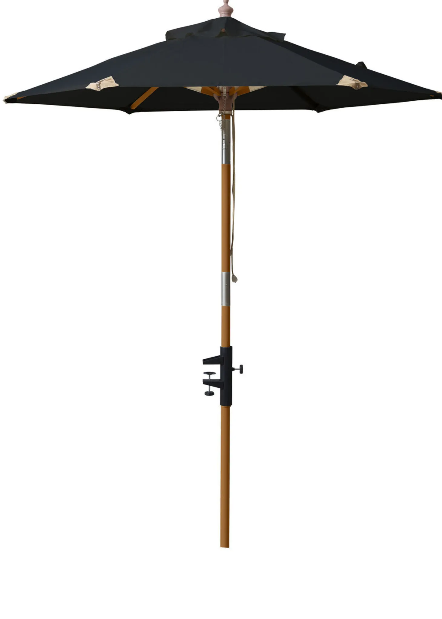 Cinas - Parasol (balkon) Ø1,8 m Sort polyester dug