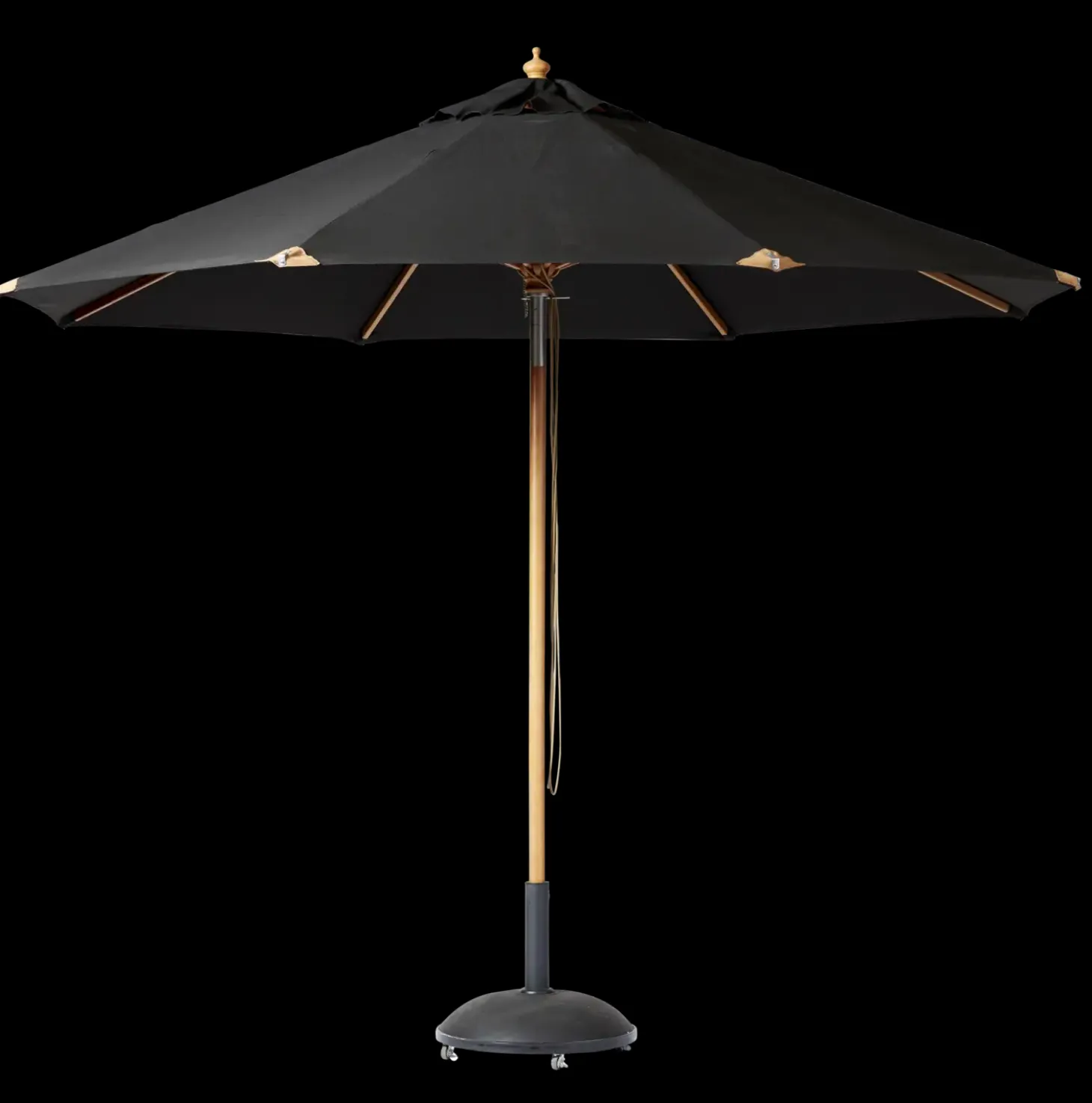 Cinas - Pomino Parasol Ø3,3m Sort olefin dug