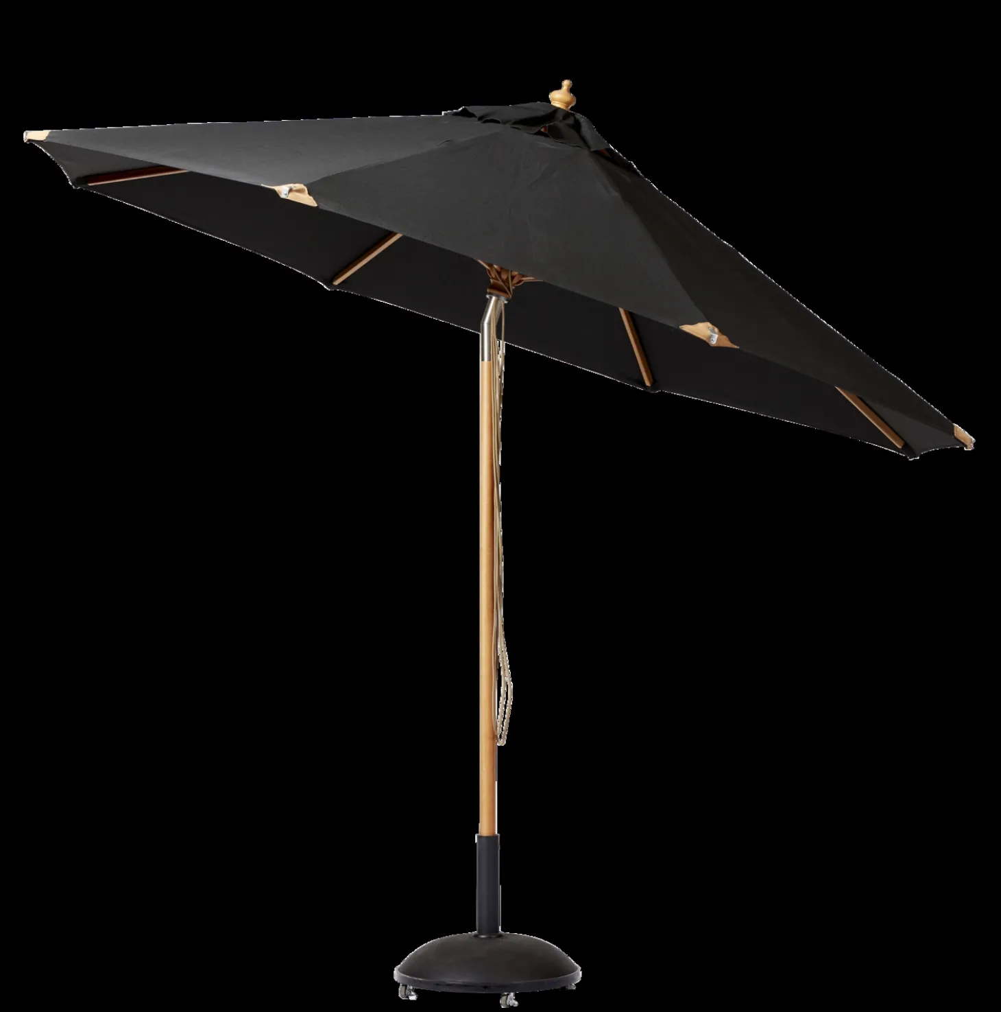 Cinas - Pomino Parasol Ø3,3m Sort olefin dug