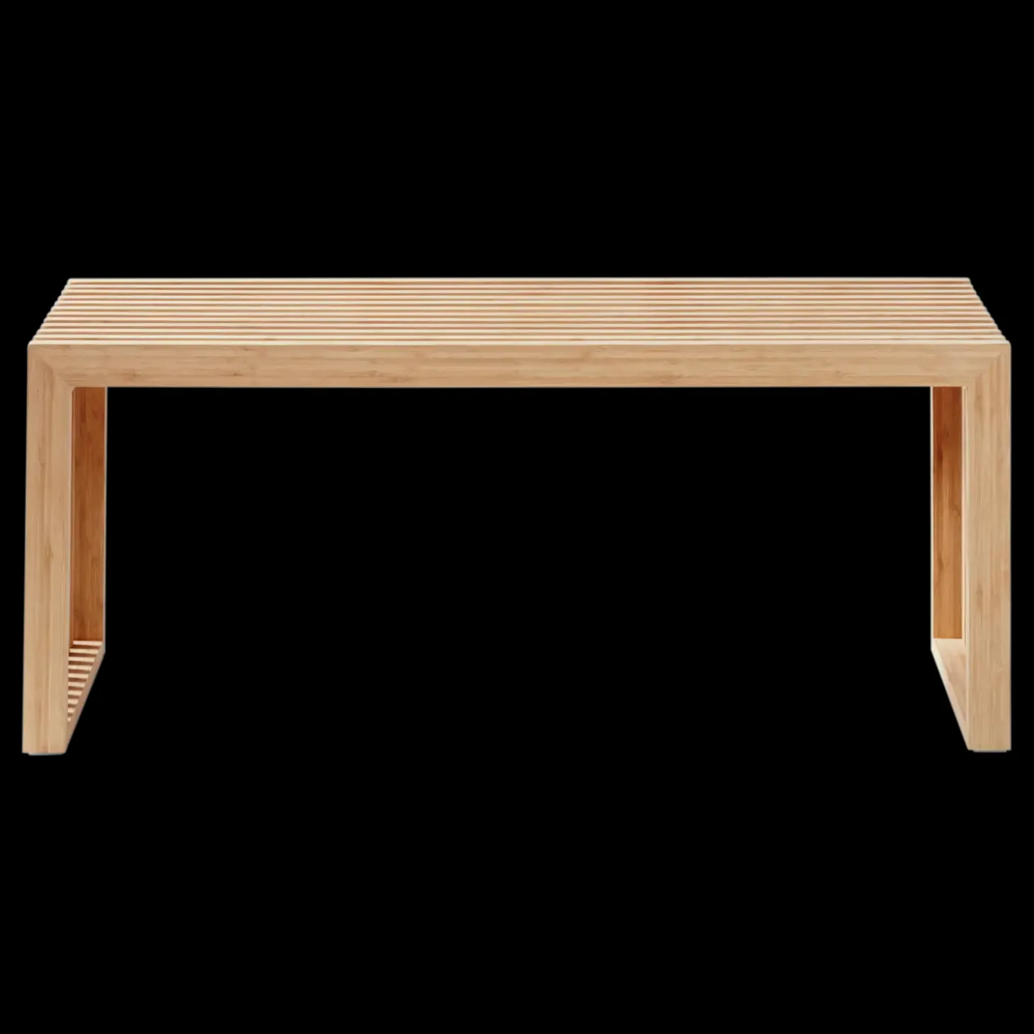 Cinas - Rib bænk 104x35cm bambus