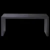 Cinas - Rib bænk 104x35cm mahogni mat sort