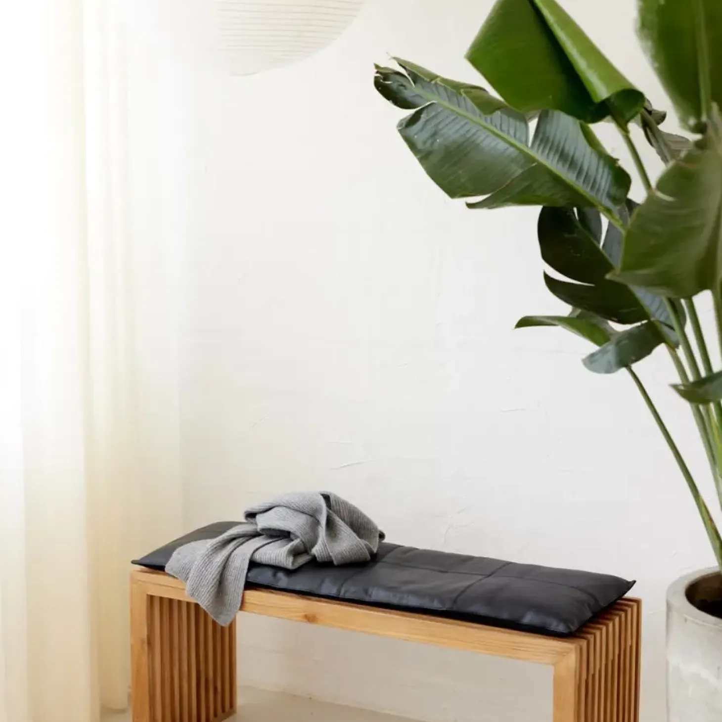 Cinas - Rib bænk 104x35cm teak