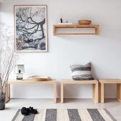 Cinas - Rib skammel 45x35cm bambus
