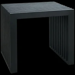 Cinas - Rib skammel 45x35cm mahogni mat sort