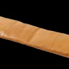 Cinas - Siddepude til 3-personers Rib bænk lysebrun læder, 104 x 35 cm