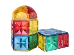 Cleverclixx - Magnetlegetøj - Curved Dome Pack Intense - 47 dele