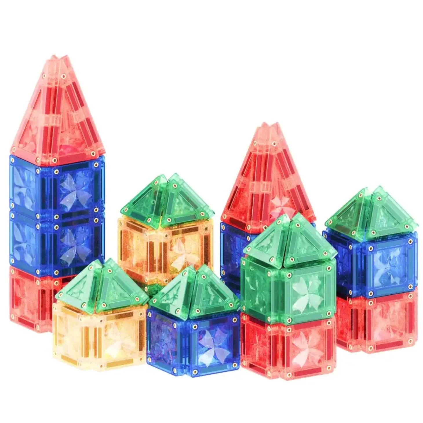 Cleverclixx - Magnetlegetøj - Mini Tiles Pack Intense - 28 dele