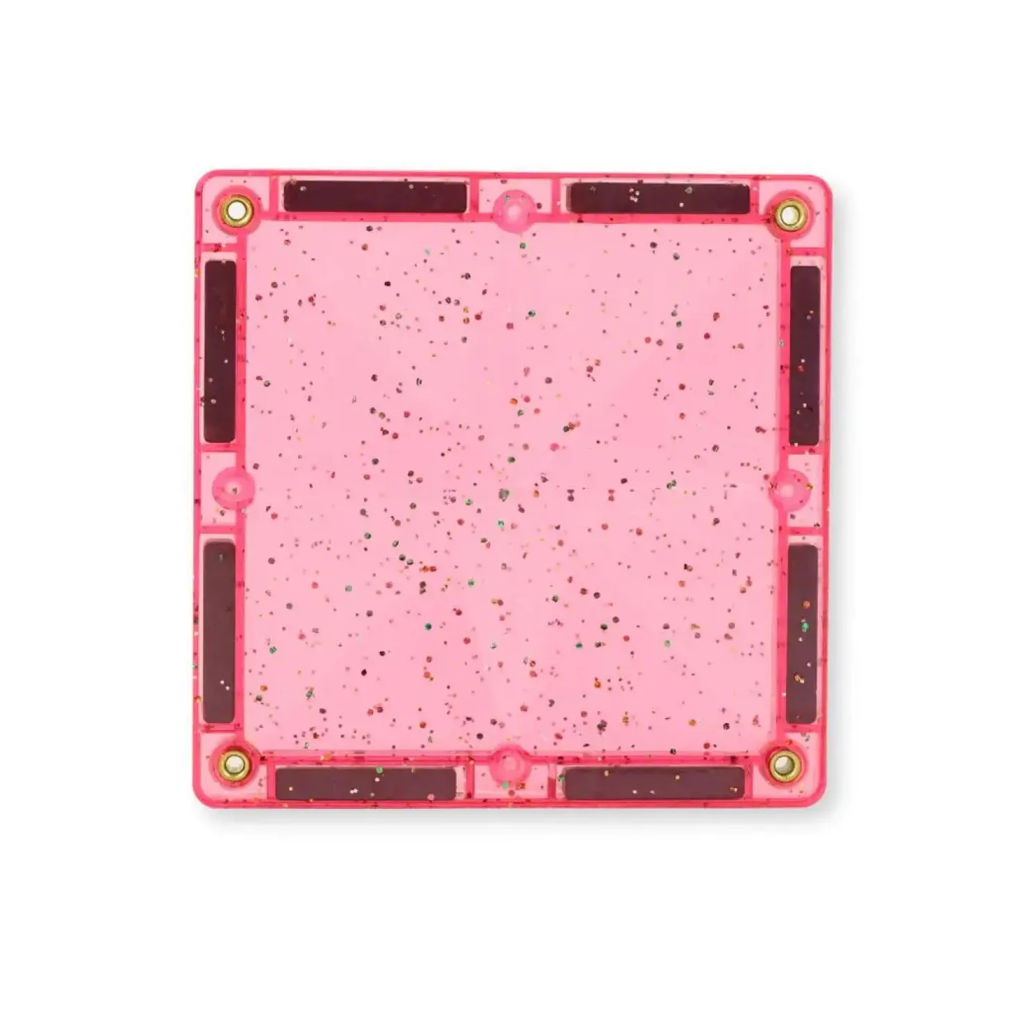 Cleverclixx - Magnetlegetøj - Glitter Tiles Pack Transparent - 16 dele