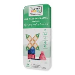 Cleverclixx - Magnetlegetøj - Mini Tiles Pack Pastel - 28 dele