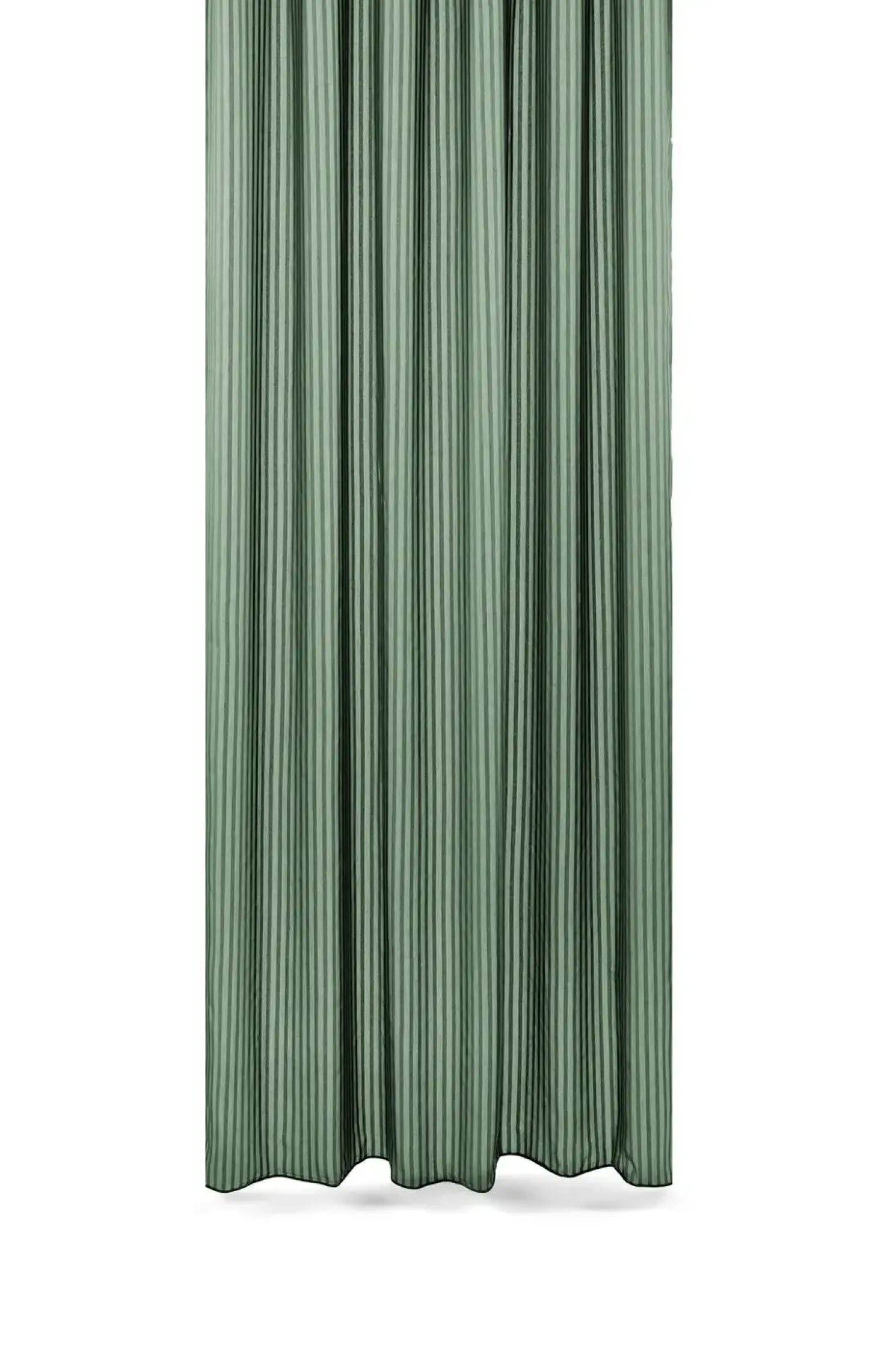 Compliments - Badeforhæng - Lines shower curtain w/tape 200 cm - Skovgrøn