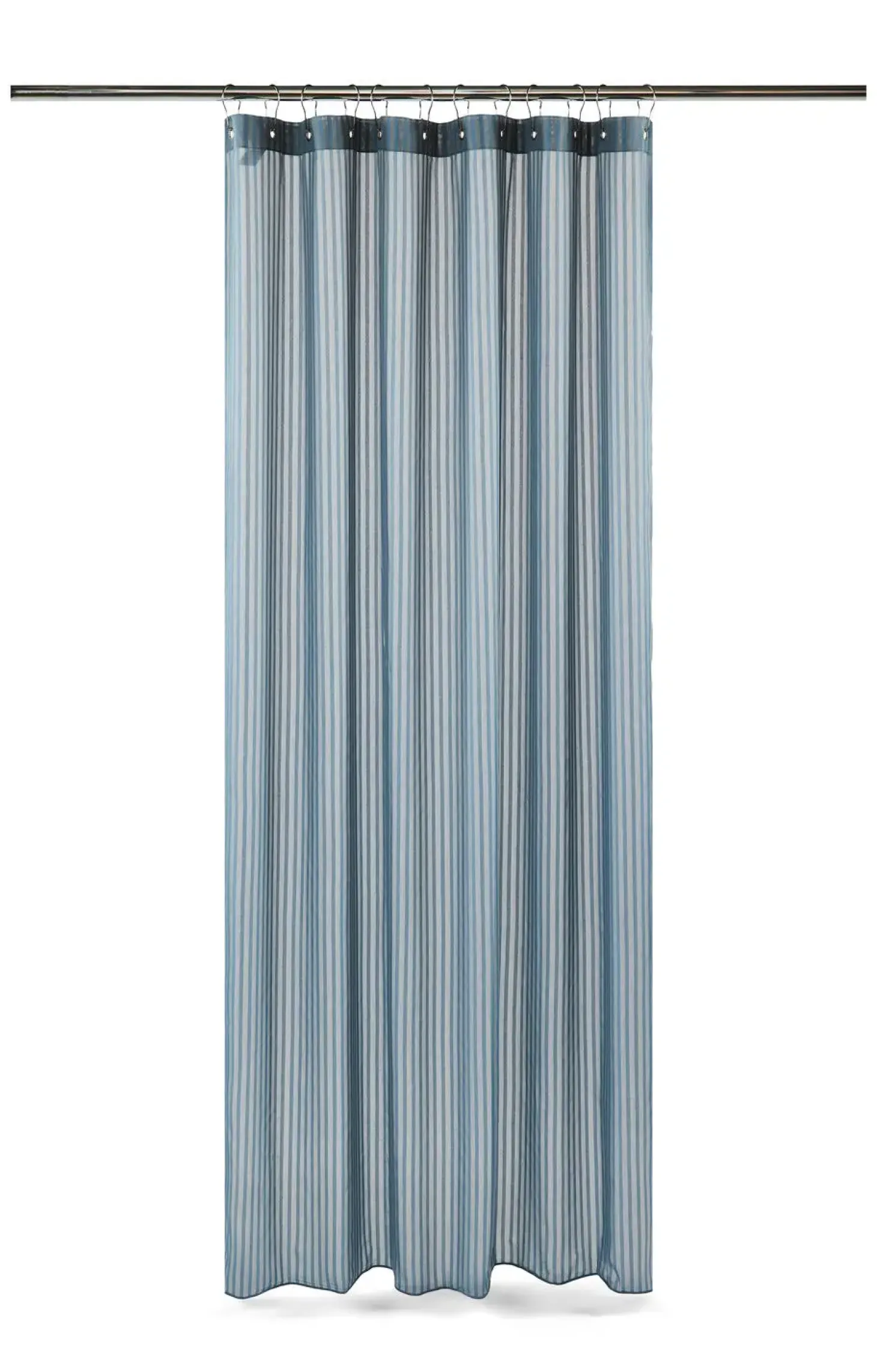 Compliments - Badeforhæng - Lines shower curtain w/eyelets 220 cm - Sea blue