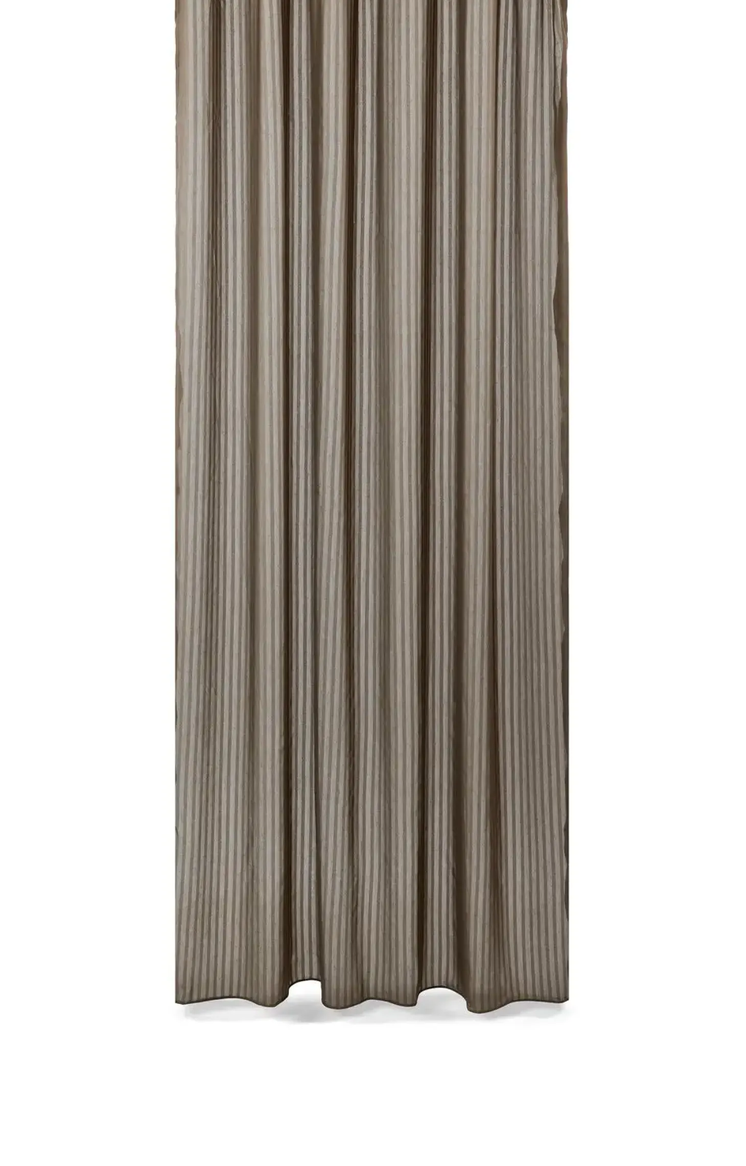 Compliments - Badeforhæng - Lines shower curtain w/tape 220 cm - Brun