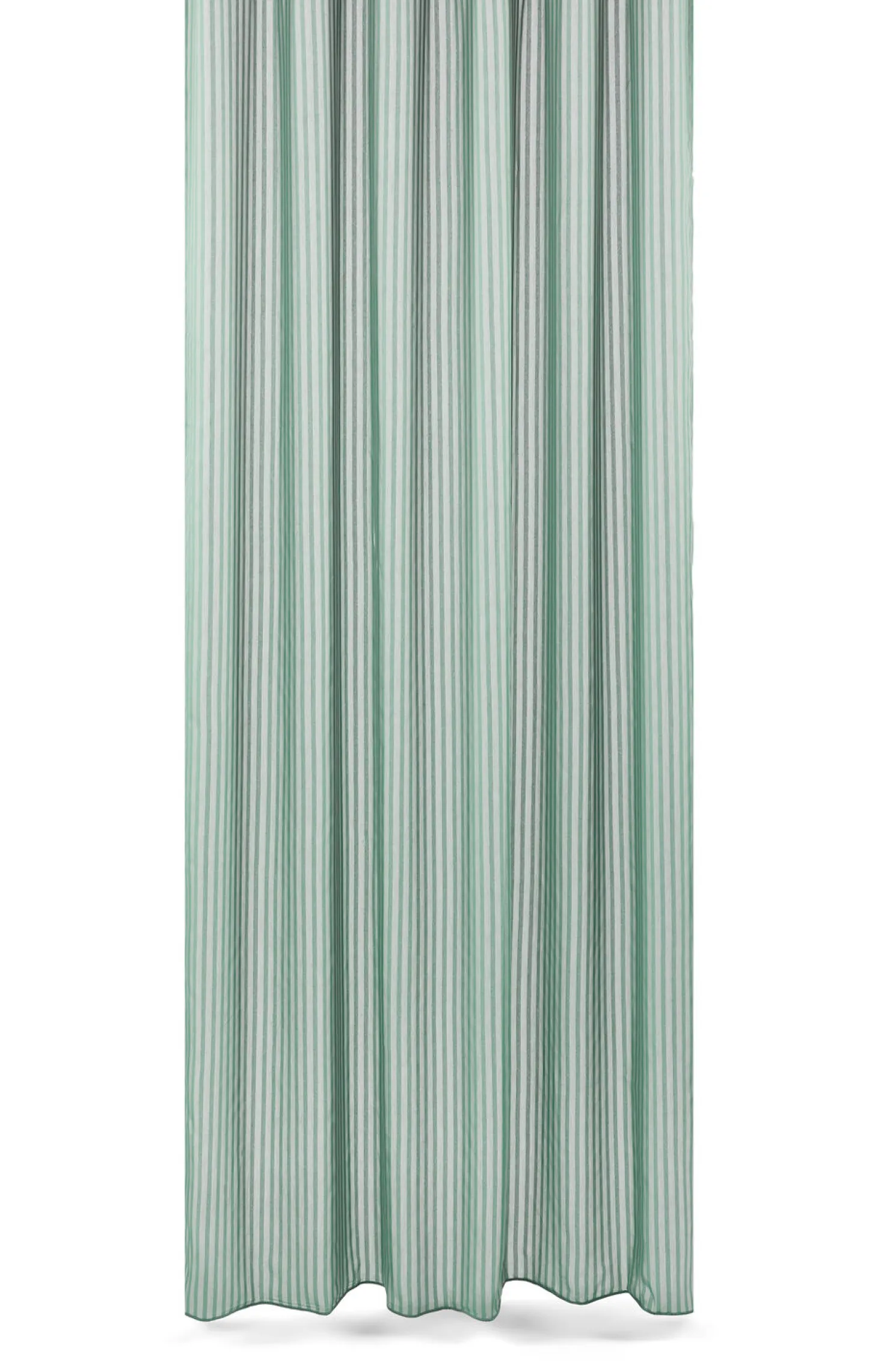 Compliments - Badeforhæng - Lines shower curtain w/tape 220 cm - Støvet grøn