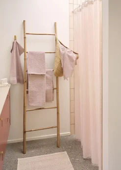 Compliments - Badeforhæng - Lines shower curtain w/eyelets 220 cm - Rose