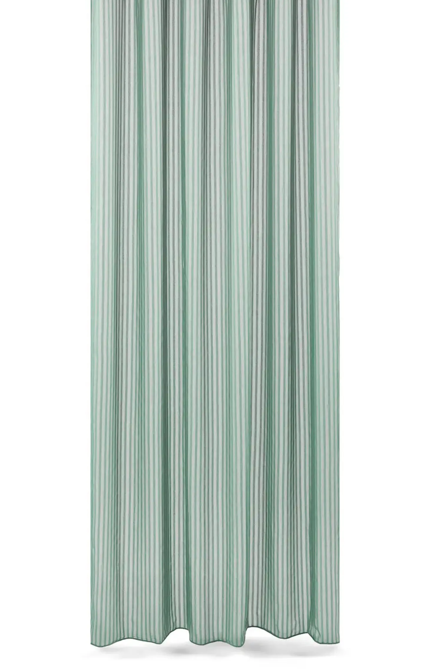 Compliments - Badeforhæng - Lines shower curtain w/tape 200 cm - Støvet grøn