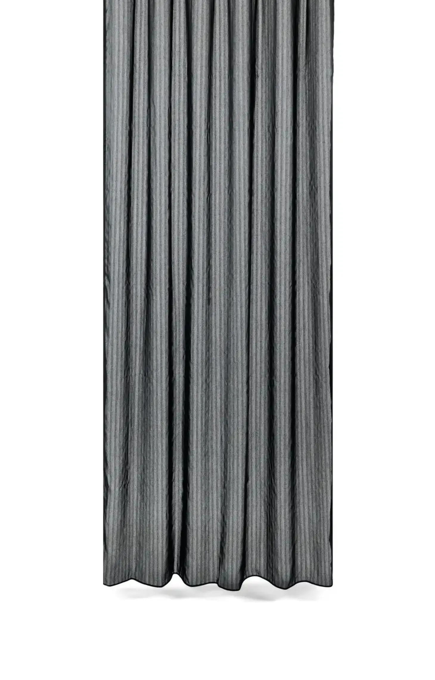 Compliments - Badeforhæng - Lines shower curtain w/tape 220 cm - Sort