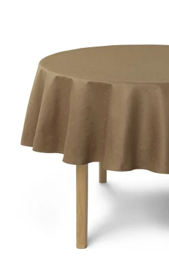 Compliments - Confetti Damask Table Cloth dia. 200 cm - Valnød