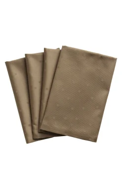 Compliments - Confetti Damask Napkin 45x45 cm - 4 Pack - Valnød