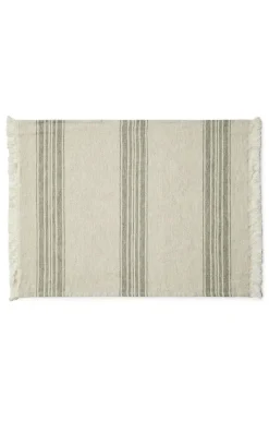 Compliments - Dækkeserviet - Arles Place Mat 36x50 cm w/fringes - 2 Pack - Grøn