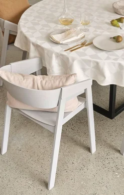 Compliments - Dug - Wind Damask dia. 180 cm - Hvid
