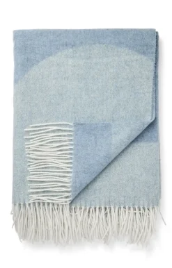 Compliments - Plaid - Waves Throw - 140x200 cm - Mineral blue