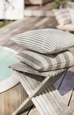 Compliments - Pudebetræk Outdoor Stripe 45x45 cm - Grøn