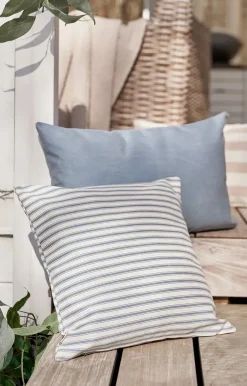 Compliments - Pudebetræk Outdoor Fine Stripe 40x60 cm - Støvet blå