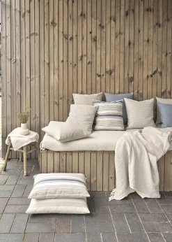 Compliments - Pudebetræk Outdoor Multi Stripe 45x45 cm - Blå