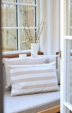 Compliments - Pudebetræk Outdoor Fine Stripe 45x45 cm - Beige