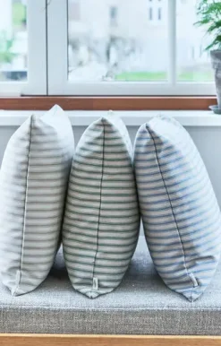 Compliments - Pudebetræk Outdoor Fine Stripe 45x45 cm - Grøn