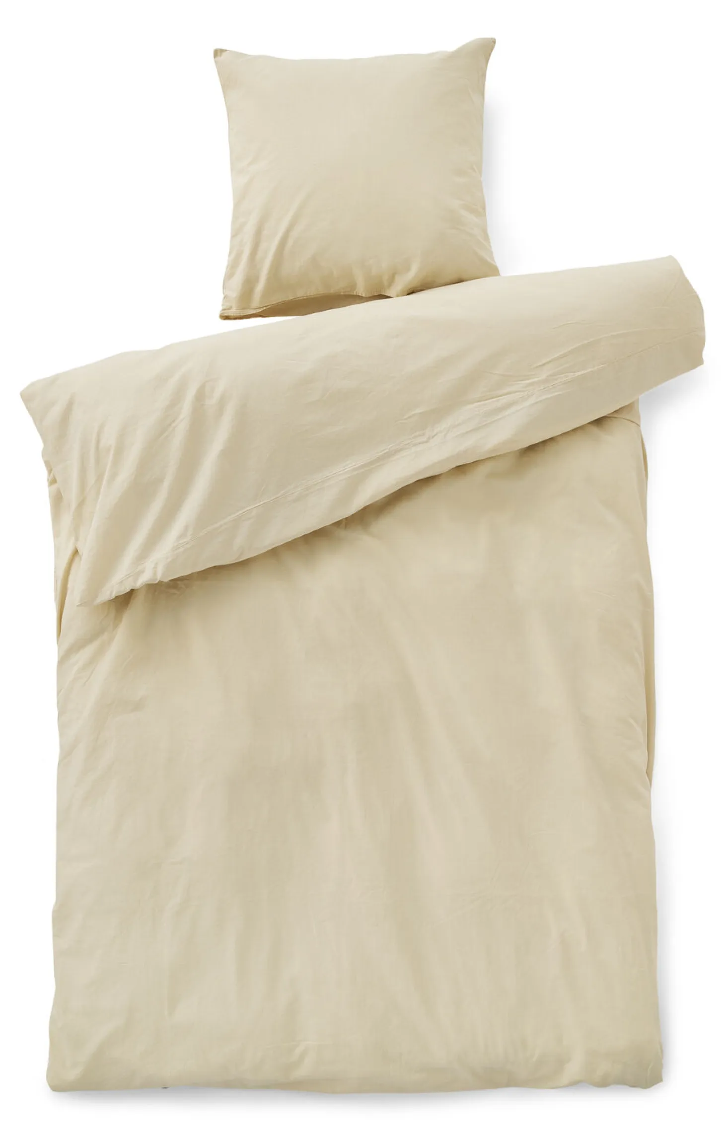 Compliments - Sengetøj - Stone Bed Linen 140x200/60x63 cm - Champagne