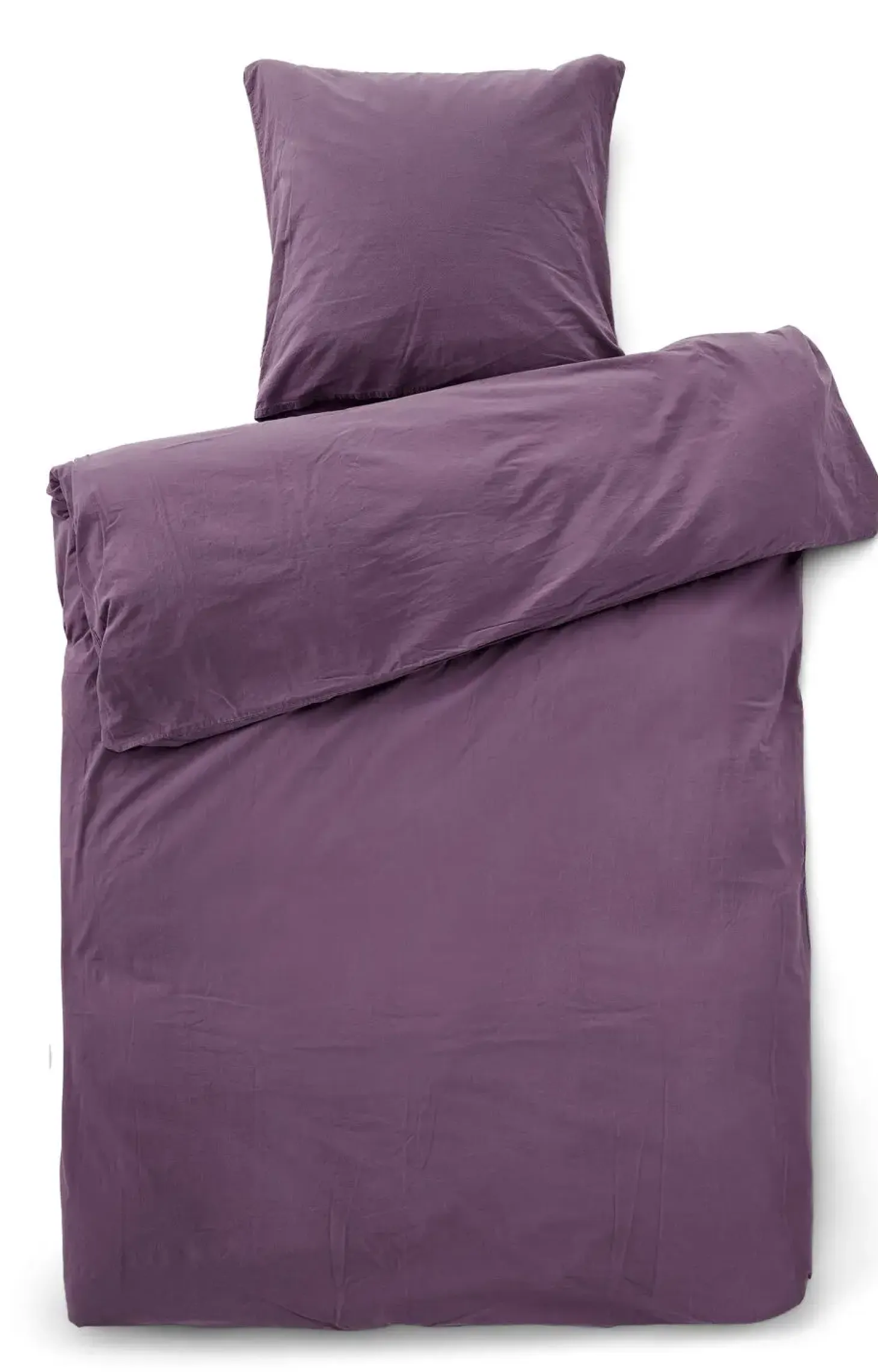 Compliments - Sengetøj - Stone Bed Linen 140x200/60x63 cm - Plum