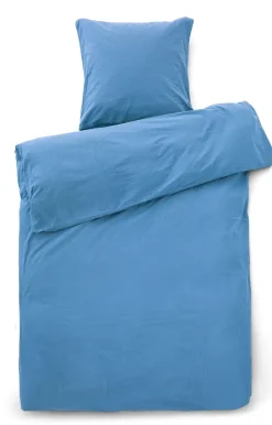 Compliments - Sengetøj - Stone Bed Linen 140x200/60x63 cm - Ocean blue