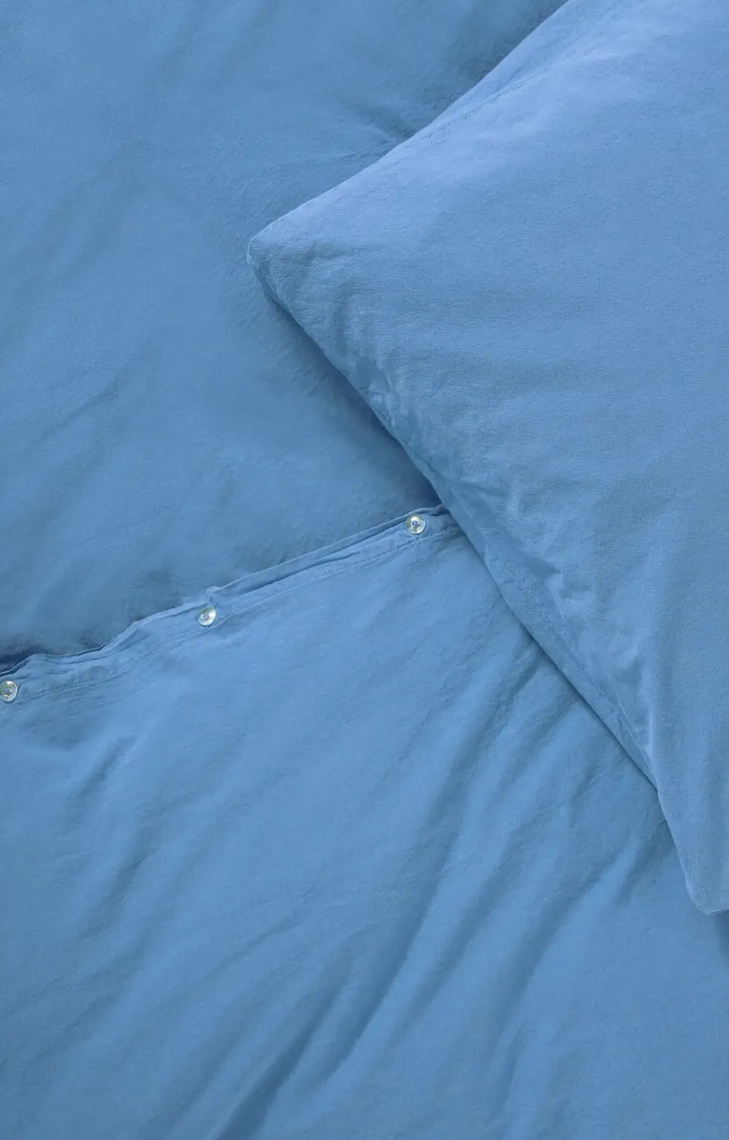 Compliments - Sengetøj - Stone Bed Linen 140x220/60x63 cm - Ocean blue