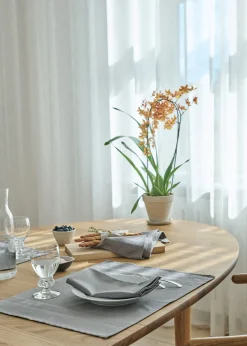 Compliments - Serviet - Tile Damask Napkin 45x45 cm - 4 pack - Sølv grå