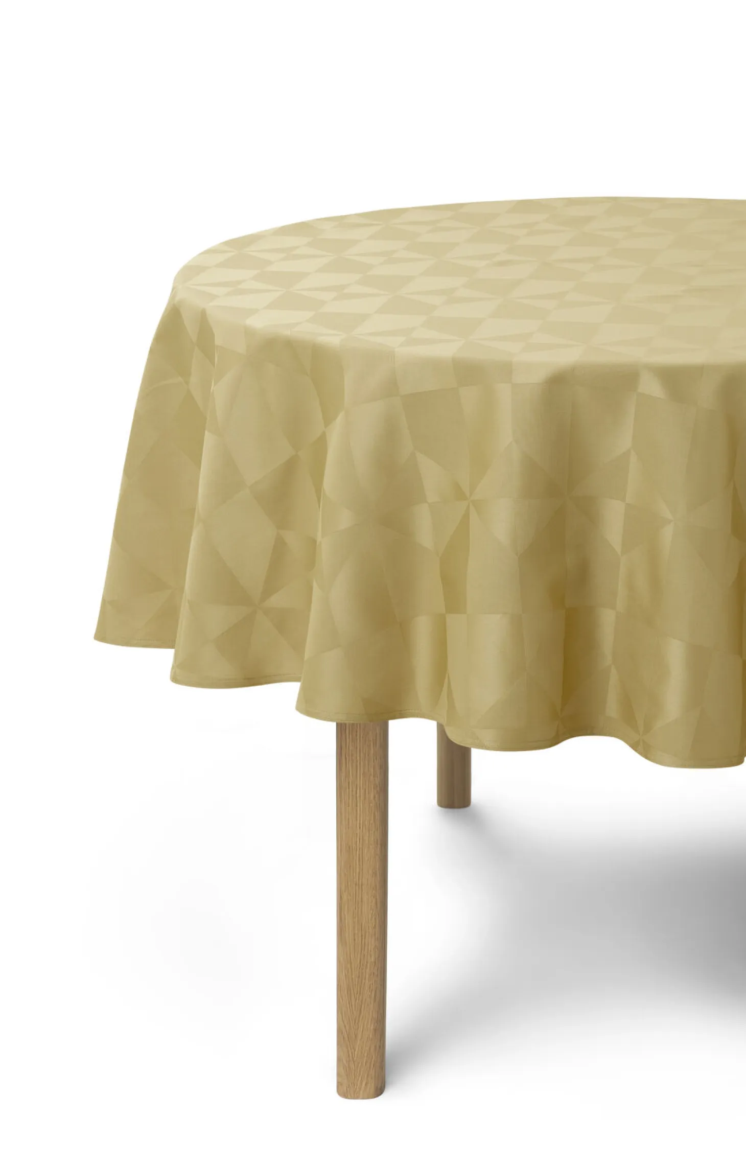 Compliments - Wind Damask Table Cloth dia. 200 cm - Messing