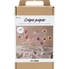 Creativ Company - DIY Kit Crepepapir, pastelfarver, Blomst, 1 pk.