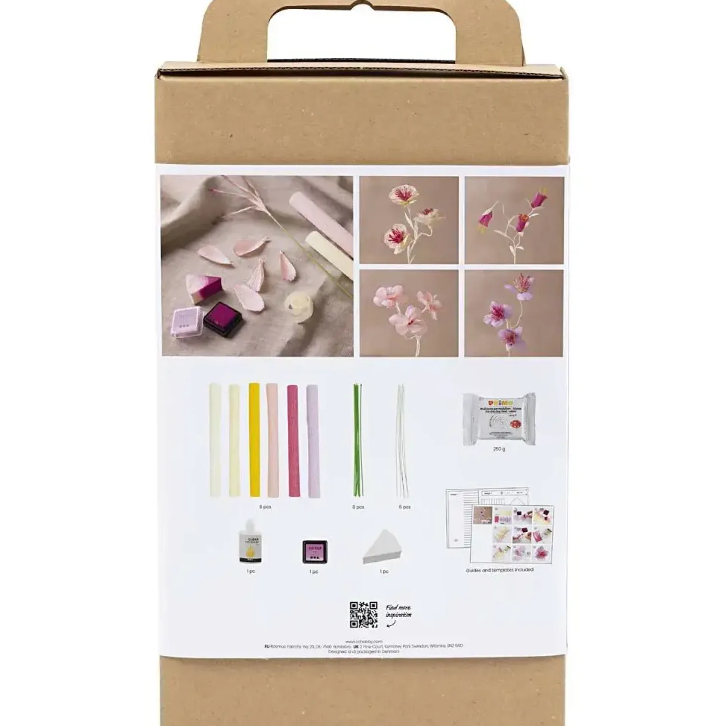 Creativ Company - DIY Kit Crepepapir, pastelfarver, Blomst, 1 pk.