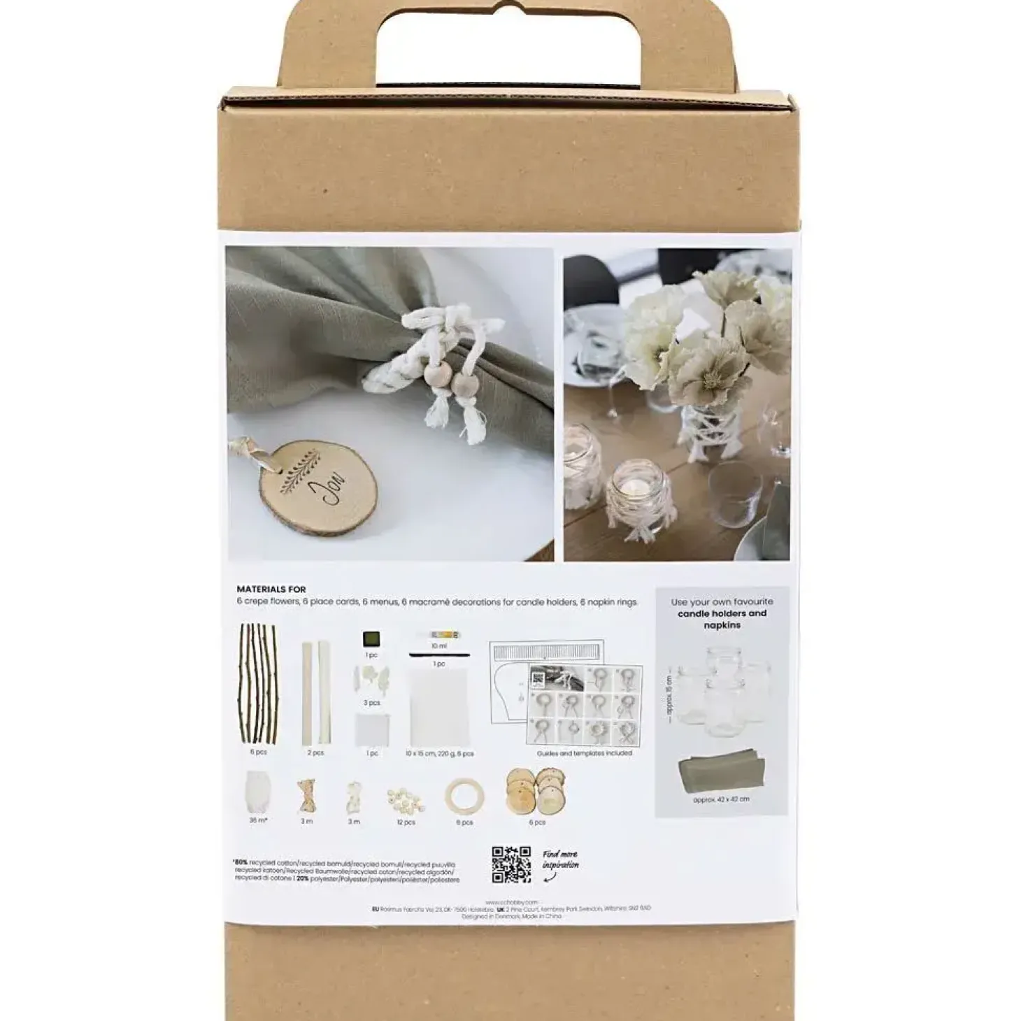 Creativ Company - DIY Kit Bordpynt, natur, 1 pk.