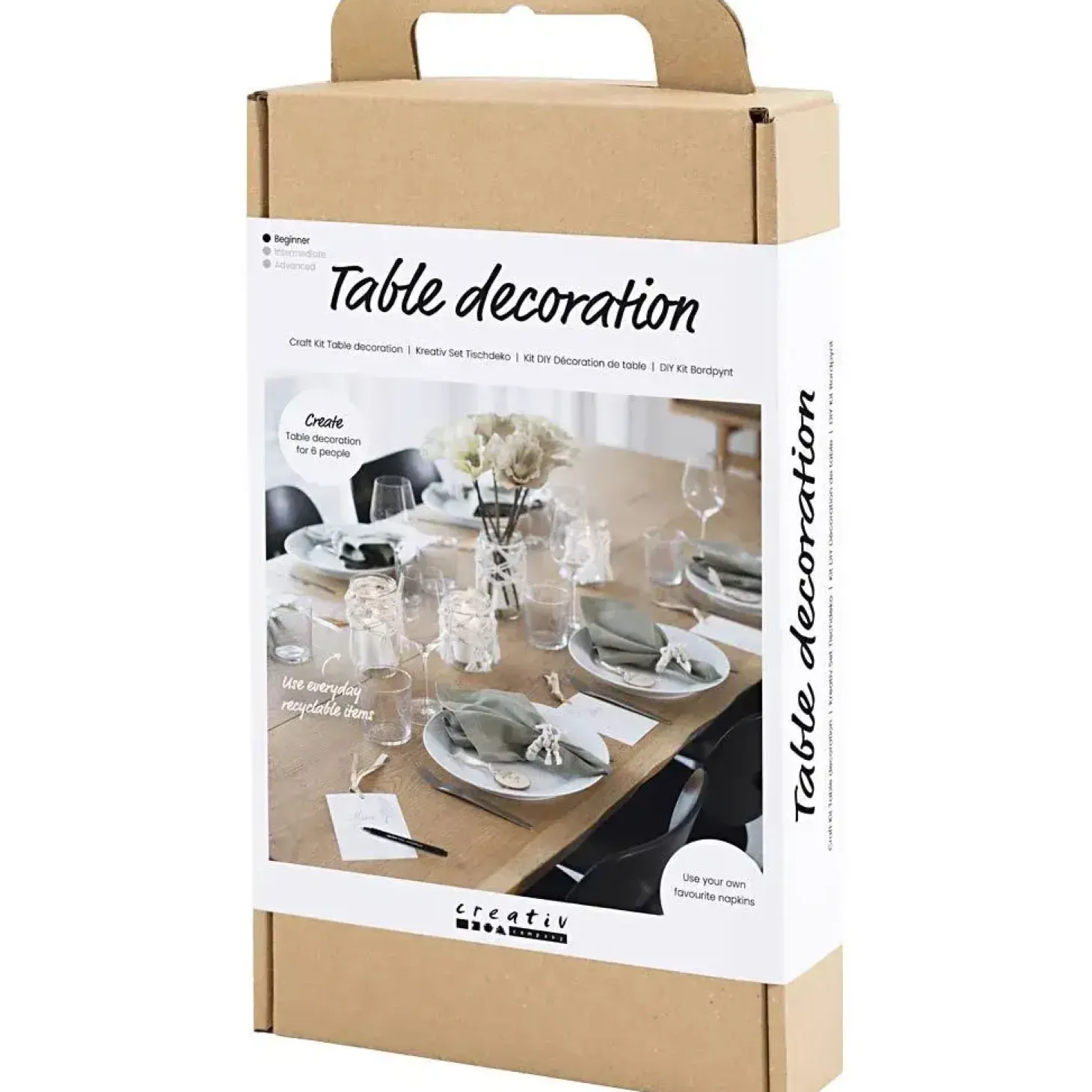 Creativ Company - DIY Kit Bordpynt, natur, 1 pk.