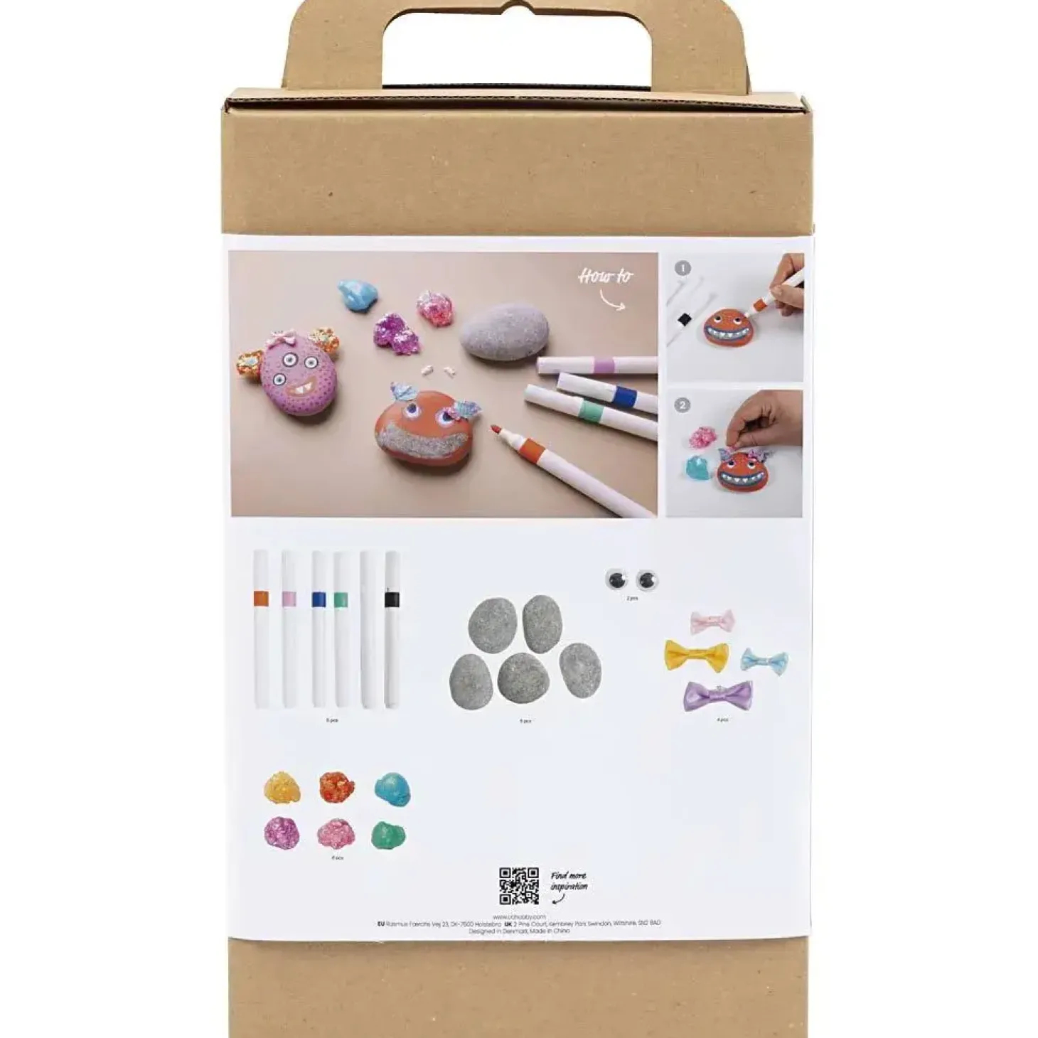 Creativ Company - DIY Kit Stendekoration, ass. farver, Monster, 1 pk.