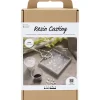 Creativ Company - DIY Kit Resin Støbning, sort, hvid, Firkantet bakke med terrazzo, 1 pk.