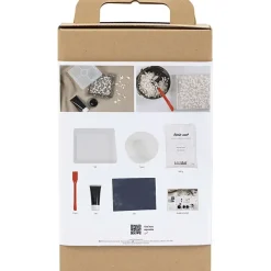Creativ Company - DIY Kit Resin Støbning, sort, hvid, Firkantet bakke med terrazzo, 1 pk.