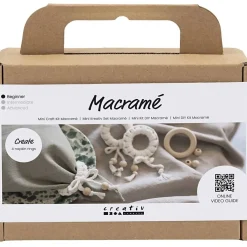 Creativ Company - Mini DIY Kit Macramé, off white, Servietring, 1 pk.