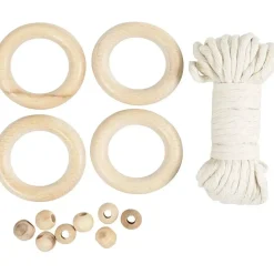 Creativ Company - Mini DIY Kit Macramé, off white, Servietring, 1 pk.