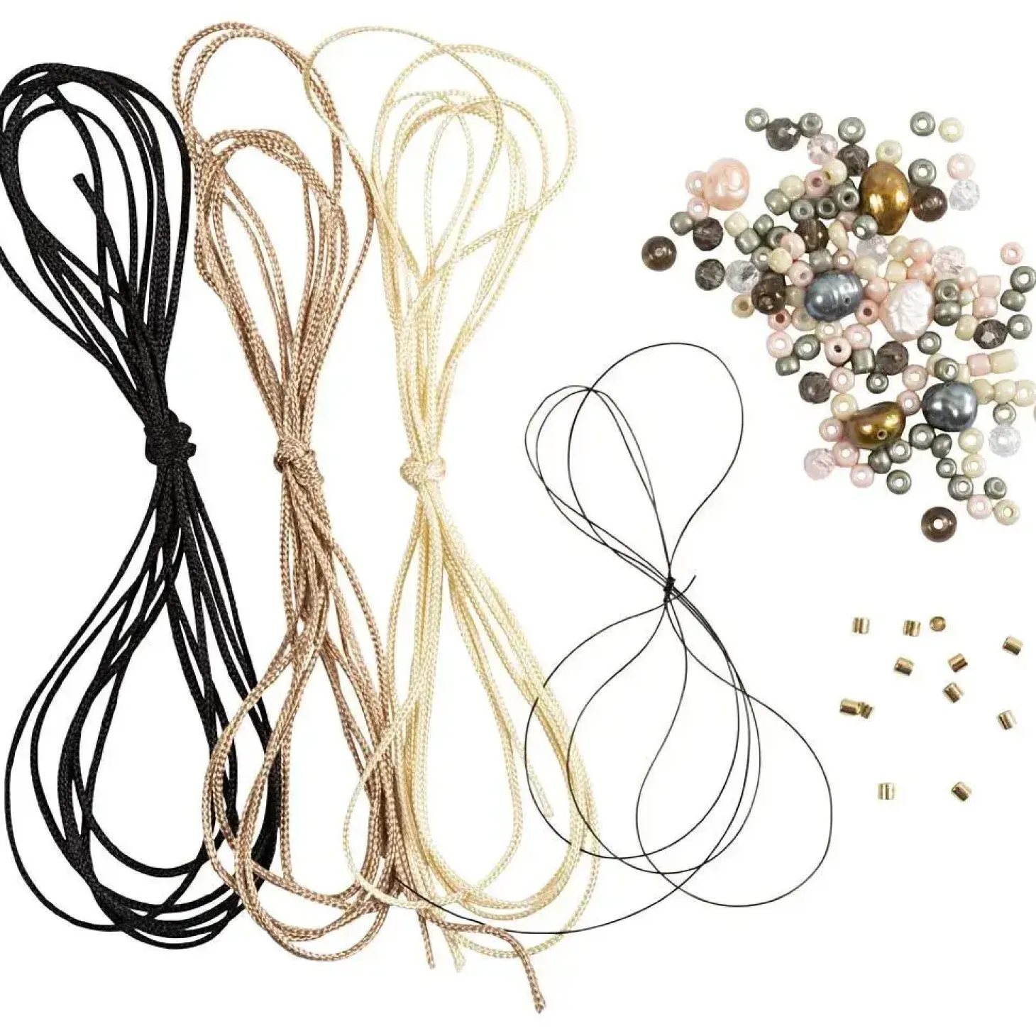 Creativ Company - Mini DIY Kit Smykker, Armbånd med knyttet lås, 1 pk.
